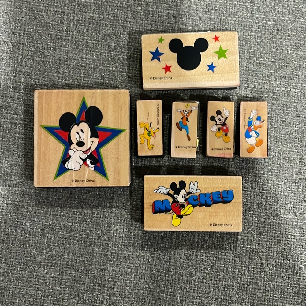 Vintage Mickey Mouse Disney Stamps Mickey Goofy Donald Duck Pluto